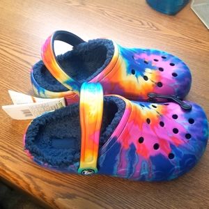 Crocs Baya Lined Tiedye Graphic Clog *NWT